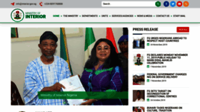 What Interior.gov.ng website looked like in 2019 (4 years ago)