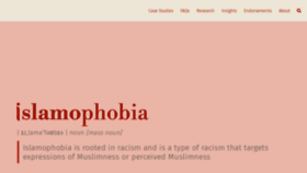 What Islamophobia-definition.com website looked like in 2019 (4 years ago)