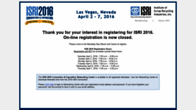 What Isri2016.expotracker.net website looked like in 2019 (4 years ago)
