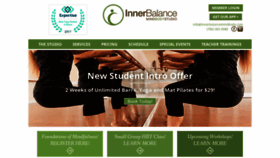 What Innerbalancemindbody.com website looked like in 2019 (4 years ago)