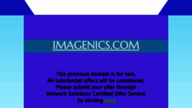What Imagenics.com website looked like in 2019 (4 years ago)