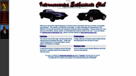 What Intermeccanica.org website looked like in 2019 (4 years ago)