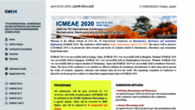 What Icmeae.net website looked like in 2019 (4 years ago)
