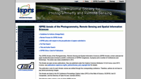 What Isprs-ann-photogramm-remote-sens-spatial-inf-sci.net website looked like in 2019 (4 years ago)