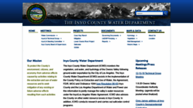 What Inyowater.org website looked like in 2019 (4 years ago)
