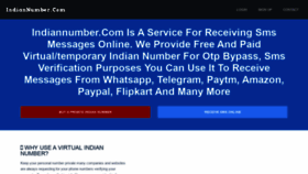 What Indiannumber.com website looked like in 2019 (4 years ago)