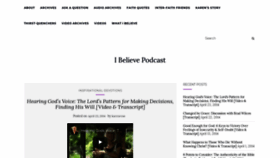 What Ibelievepodcast.com website looked like in 2019 (4 years ago)