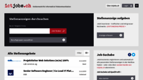 What Ictjobs.ch website looked like in 2019 (4 years ago)