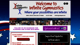 What Infinitegymnastics.com website looked like in 2019 (4 years ago)