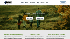 What Impacthealthsharing.com website looked like in 2019 (4 years ago)