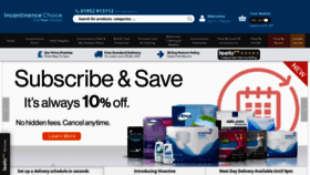 What Incontinencechoice.co.uk website looked like in 2019 (5 years ago)
