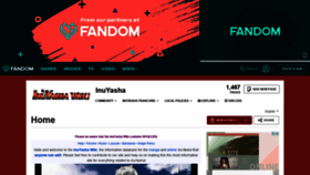 What Inuyasha.wikia.com website looked like in 2019 (4 years ago)