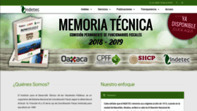 What Indetec.gob.mx website looked like in 2019 (4 years ago)
