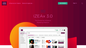 What Izea.com website looked like in 2019 (4 years ago)