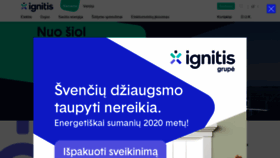 What Ignitis.lt website looked like in 2019 (5 years ago)