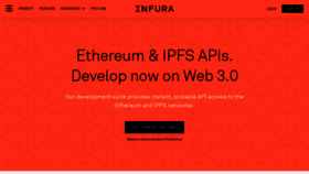 What Infura.io website looked like in 2020 (4 years ago)