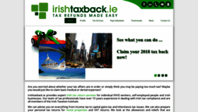 What Irishtaxback.ie website looked like in 2020 (4 years ago)