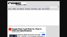 What Indigic.com website looked like in 2020 (4 years ago)