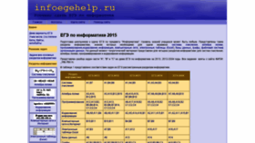 What Infoegehelp.ru website looked like in 2020 (4 years ago)