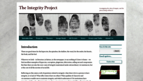 What Integrityproject.org website looked like in 2020 (4 years ago)