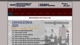 What Inaes.edu.py website looked like in 2020 (5 years ago)