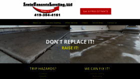 What Irwinconcreteleveling.com website looked like in 2020 (6 years ago)