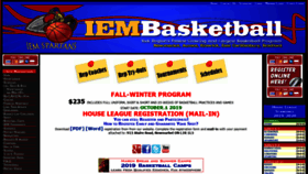 What Iembasketball.com website looked like in 2020 (4 years ago)