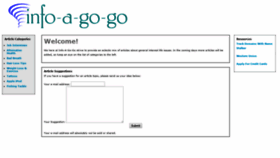 What Info-a-go-go.com website looked like in 2020 (4 years ago)