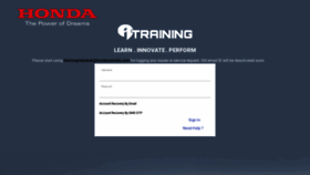 What Itraining.hondacarindia.com website looked like in 2020 (4 years ago)