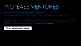 What Increase.ventures website looked like in 2020 (4 years ago)