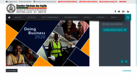 What Impots.bj website looked like in 2020 (5 years ago)