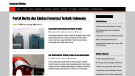 What Investasi.online website looked like in 2020 (4 years ago)