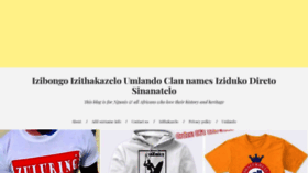 What Izithakazelo.blog website looked like in 2020 (5 years ago)