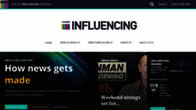 What Influencing.com website looked like in 2020 (4 years ago)