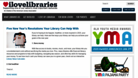 What Ilovelibraries.org website looked like in 2020 (4 years ago)