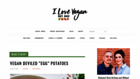 What Ilovevegan.com website looked like in 2020 (4 years ago)