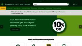 What Insurance.woolworths.com.au website looked like in 2020 (4 years ago)