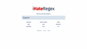 What Ihateregex.io website looked like in 2020 (4 years ago)