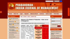 What Indianjournalofmanagement.com website looked like in 2020 (4 years ago)