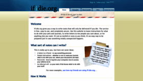 What Ifidie.org website looked like in 2020 (4 years ago)