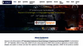 What Icrcet.org website looked like in 2020 (5 years ago)