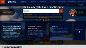 What Indiana.gov website looked like in 2020 (4 years ago)