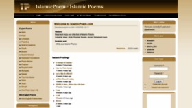What Islamicpoem.com website looked like in 2020 (4 years ago)
