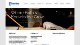 What Immaculataschool.org website looked like in 2020 (4 years ago)