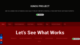 What Ignouproject.com website looked like in 2020 (4 years ago)