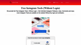 What Instagram.autofree.in website looked like in 2020 (4 years ago)