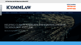 What Icommlaw.com website looked like in 2020 (4 years ago)