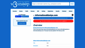 What Informationalduniya.com.w3snoop.com website looked like in 2020 (4 years ago)