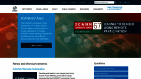 What Icann.org website looked like in 2020 (4 years ago)