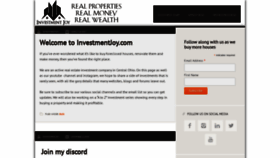 What Investmentjoy.com website looked like in 2020 (4 years ago)